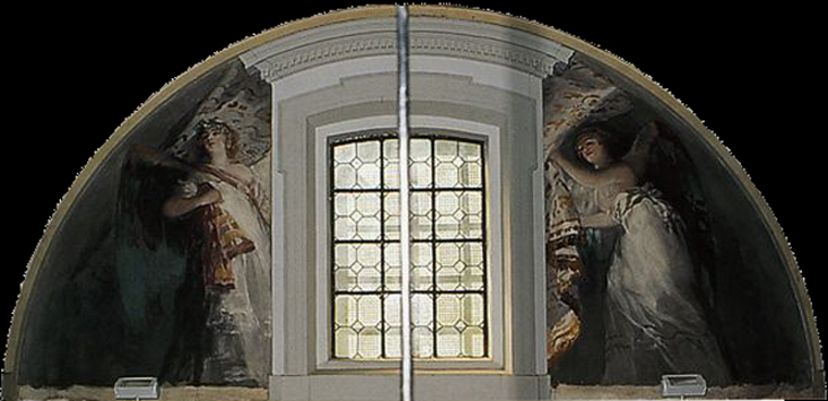 Frescos de la ermita de San Antonio de la Florida. Bóveda y paramentos del lado de la Epístola
