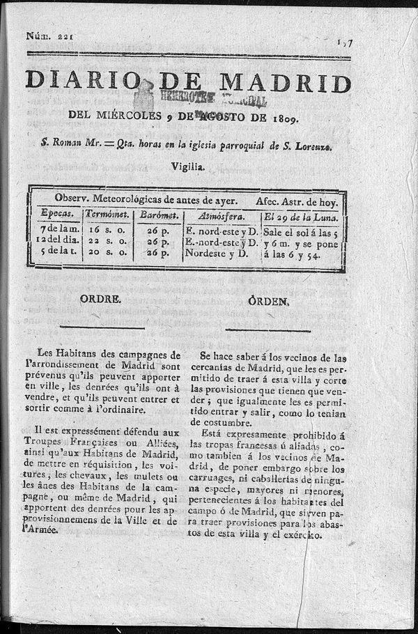 Diario de Madrid del miércoles 9 de Agosto de 1809
 

