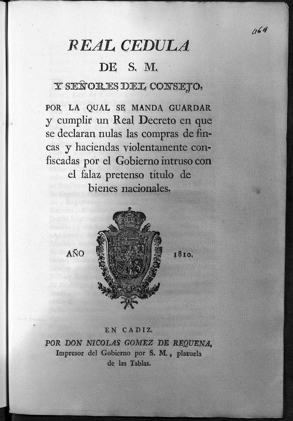 Cdula, 1810-08-10