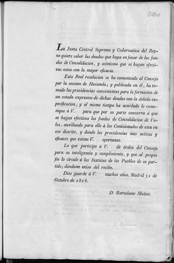 Escrito de remisin de Orden del consejo para realizar lo acordado por la Junta