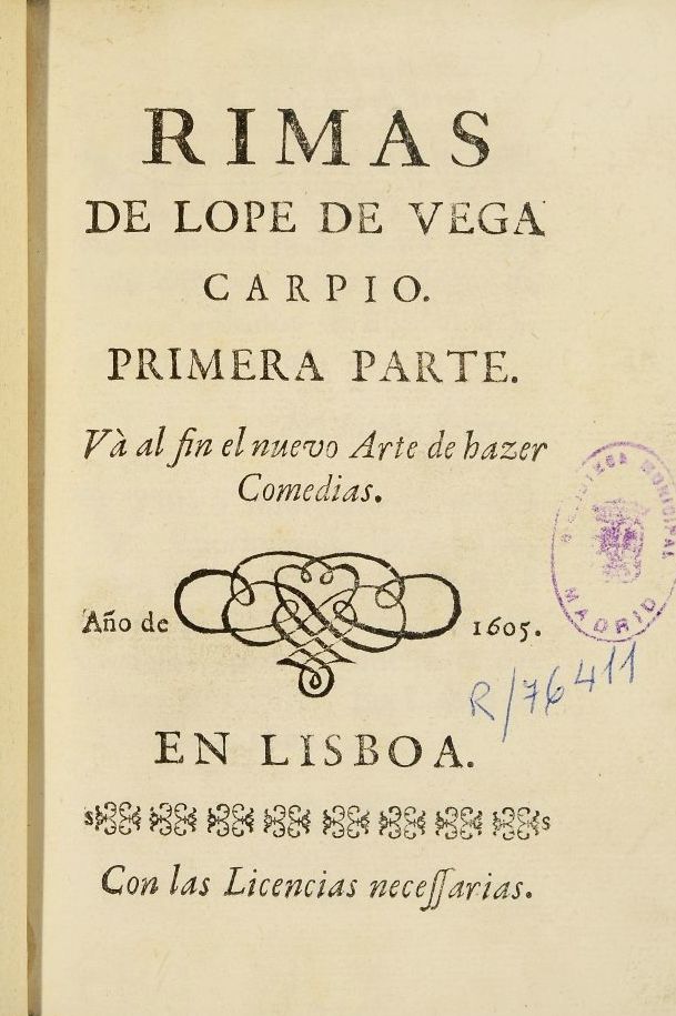 Rimas de Lope de Vega Carpio : primera parte