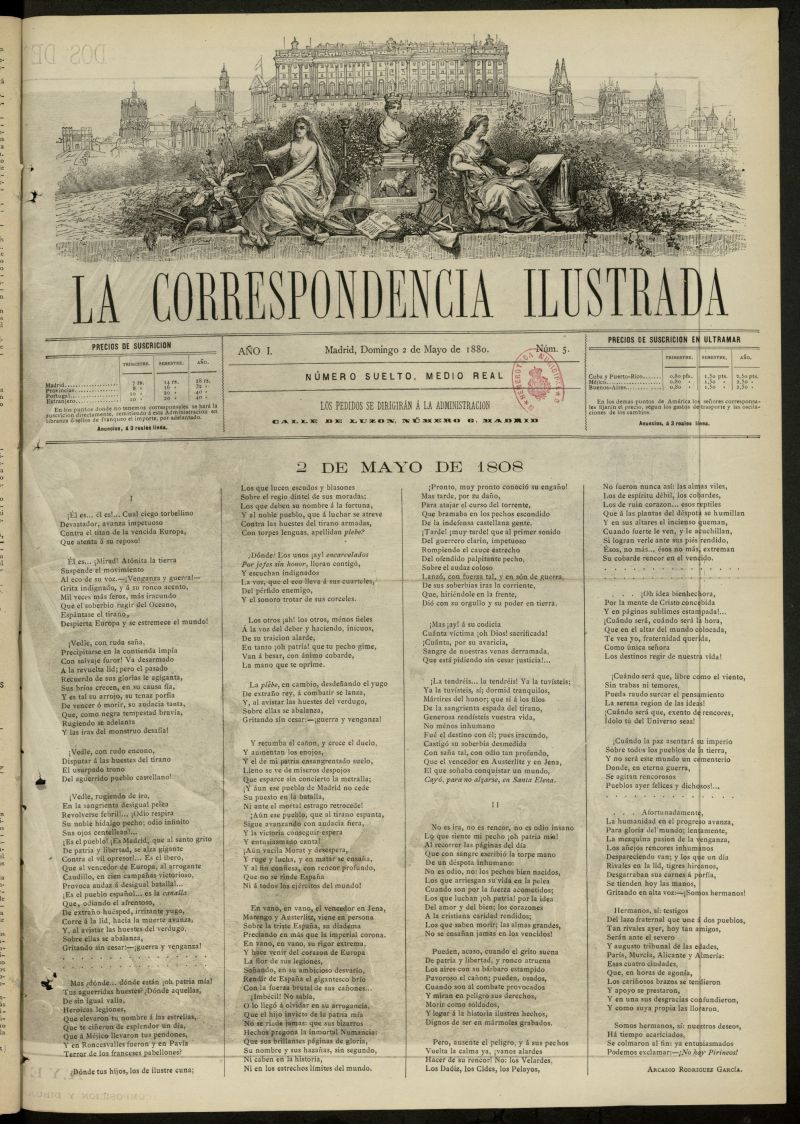 La Correspondencia Ilustrada del 2 de mayo de 1880, n 5