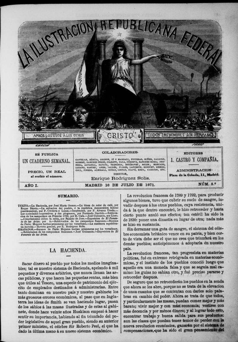 La ilustracion republicana federal del 16 de julio de 1871, n 5