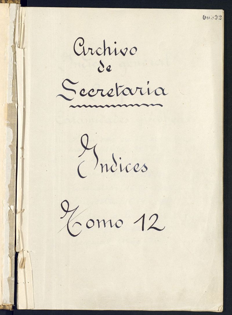 Inventario de Secretaria (Tomo 12) : calamidades pblicas (1500-1896)