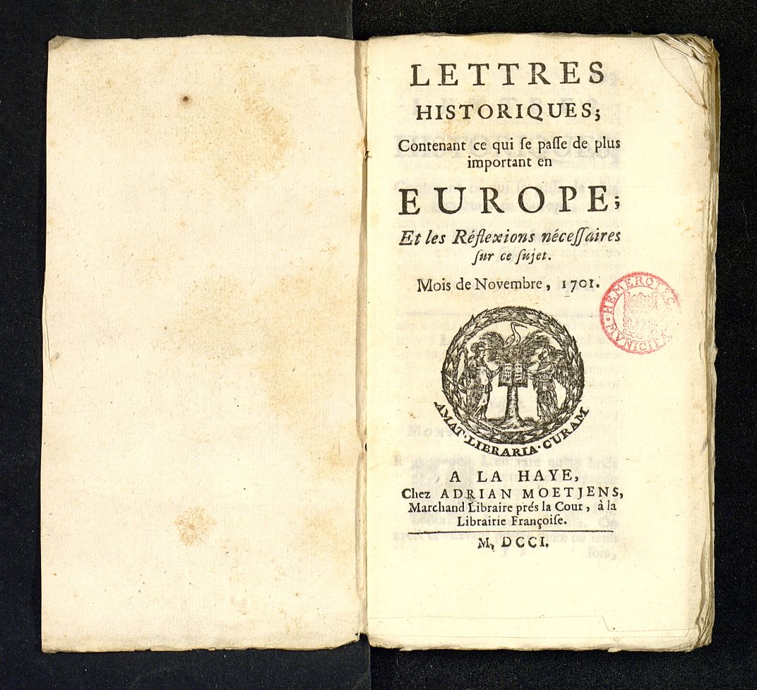 Lettres Historiques de noviembre de 1701