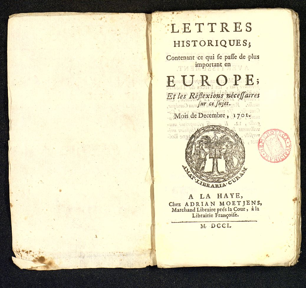 Lettres Historiques de diciembre de 1701