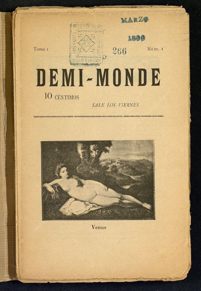Demi-Monde: rgano del bello sexo : peridico semanal, festivo e ilustrado
