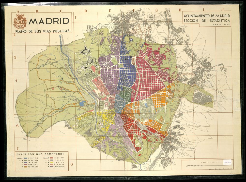 Madrid: Plano de sus vas pblicas