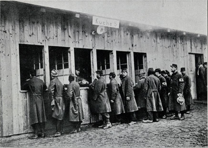 Prisioneros franceses en el campo de concentración de Zosen