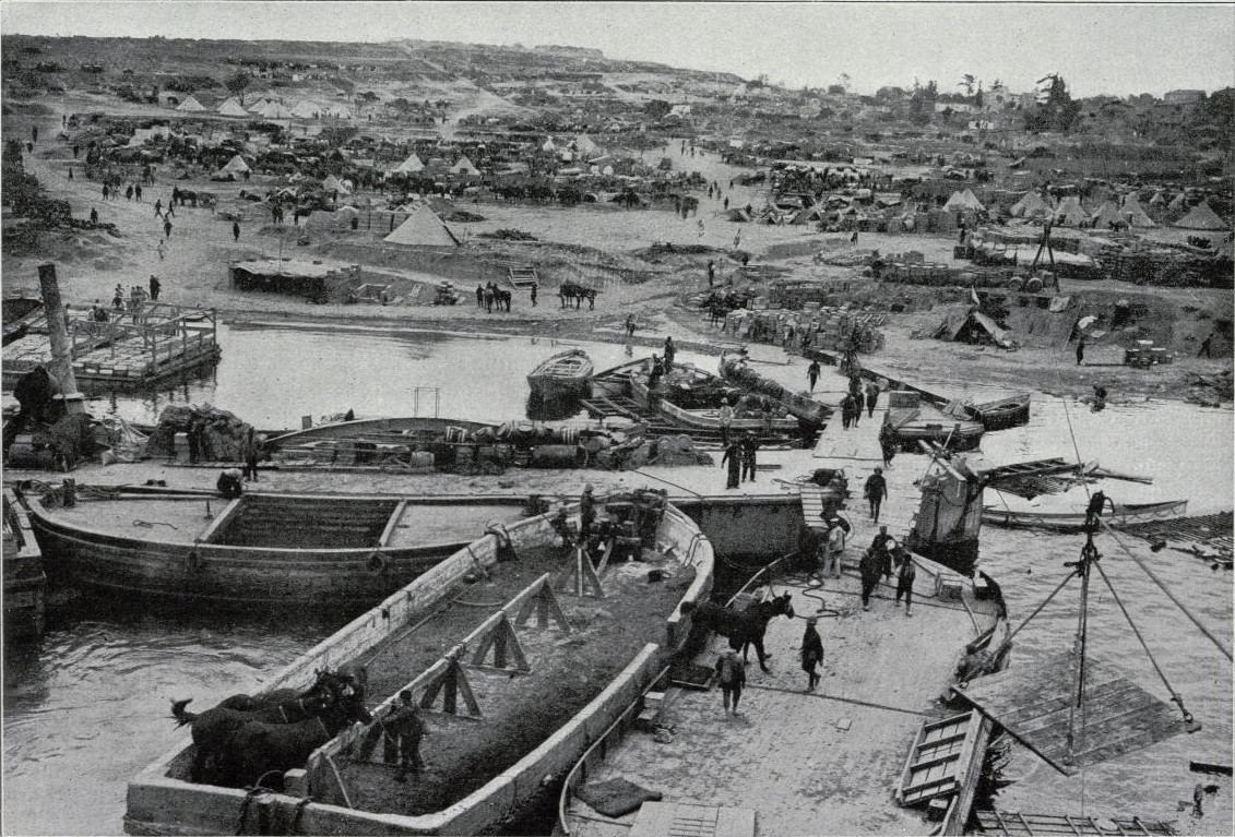 Tropas acampadas en un punto de la pennsula de Gallipoli