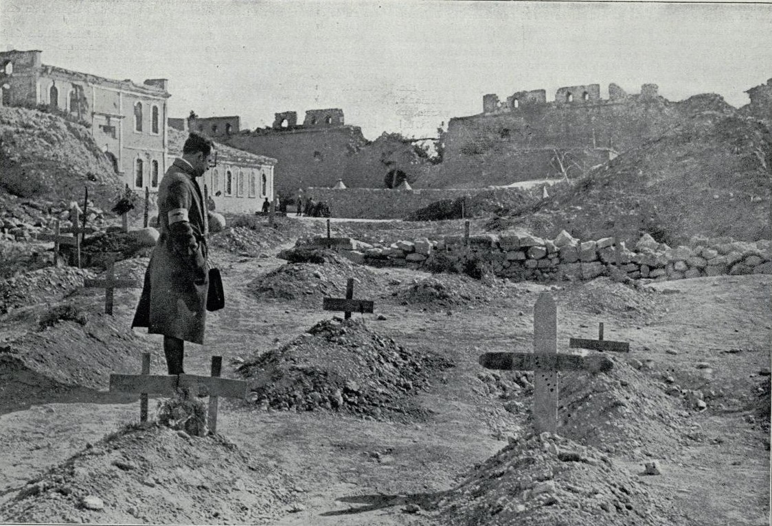 Tumba de soldados aliados junto al fuerte Seddul-Bahr en la pennsula de Galpoli