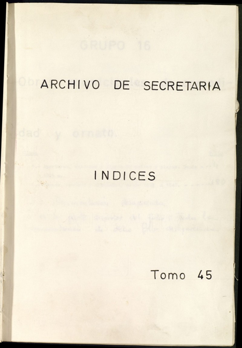Inventario de Secretara (Tomo 45) : obras municipales 1493-1897