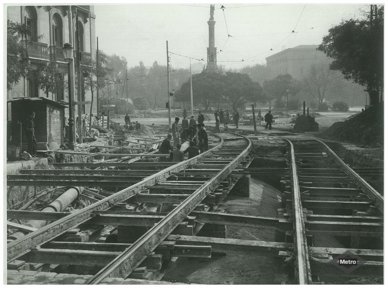 Obras del Metro en la Calle Génova