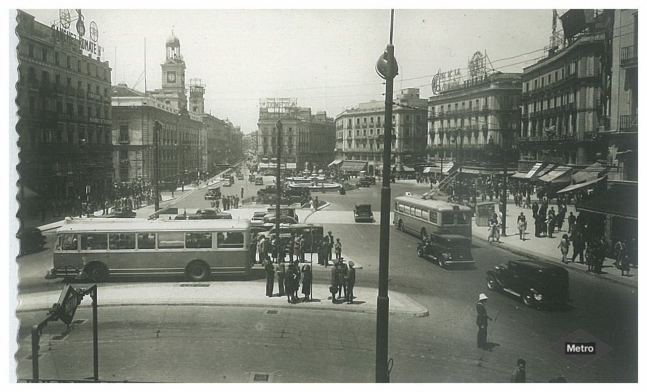 La Puerta del Sol en la dcada de 1950