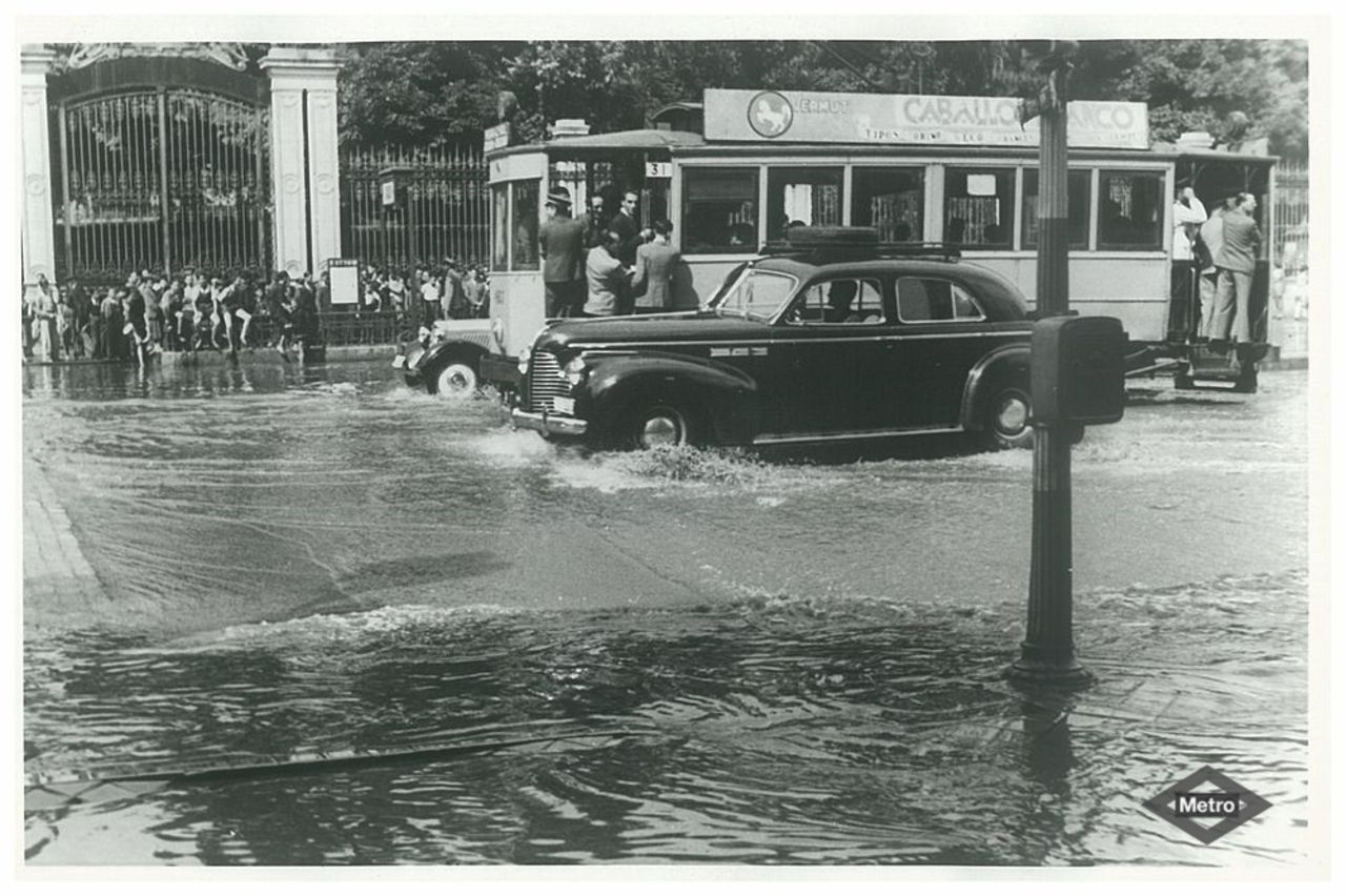 Inundaciones en la Plaza de Cibeles
