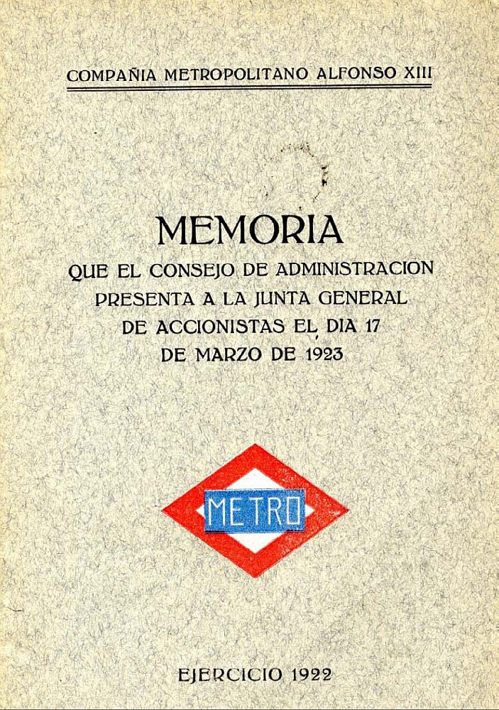 Memoria que el Consejo de Administracin presenta a la Junta General de Accionistas del da 17 de marzo de 1923: Ejercicio 1922