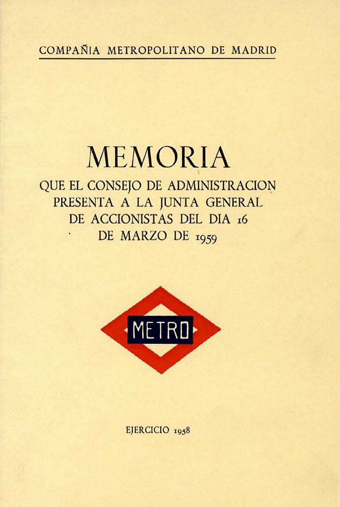Memoria que el Consejo de Administracin presenta a la Junta General de Accionistas del da 16 de marzo de 1959: Ejercicio 1958