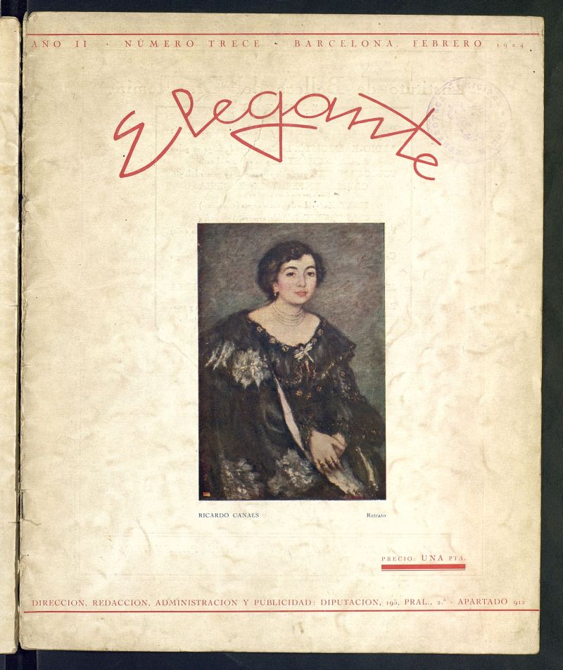 Elegante: revista de modas, peinados y belleza de febrero de 1924. Numero 13