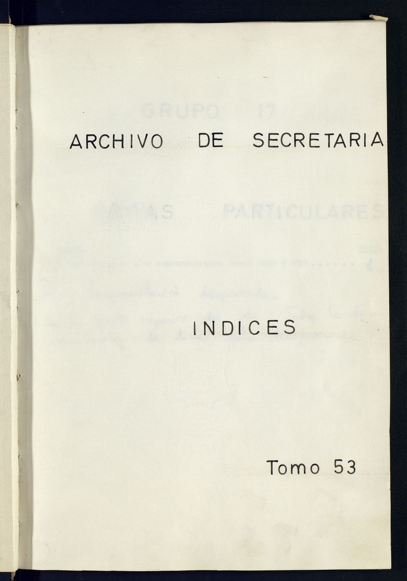 Inventario de Secretara (Tomo 53) : Obras particulares (1844-1858)