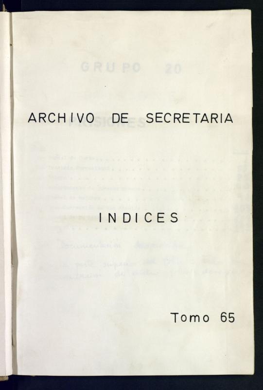 Inventario de Secretara (Tomo 65) : Prisiones (1400-1898)