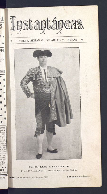 Instantneas : revista semanal de artes y letras del 5 de noviembre de 1898. Nmero 5