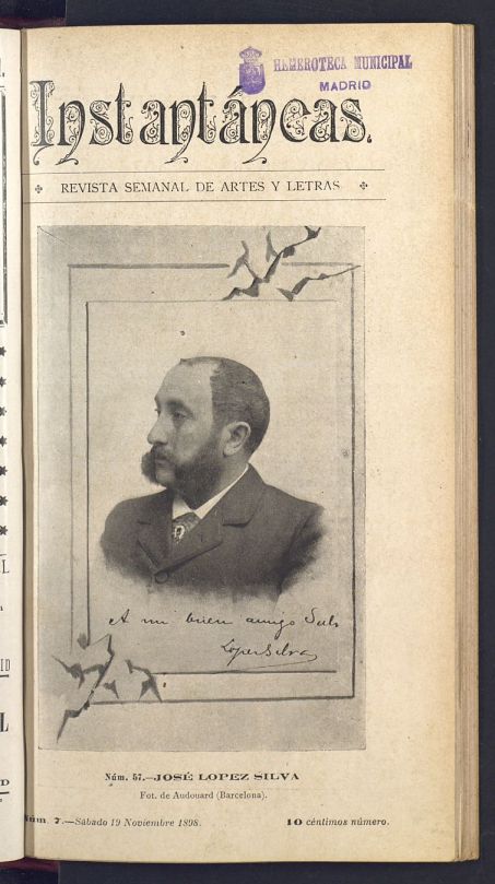 Instantneas : revista semanal de artes y letras del 19 de noviembre de 1898. Nmero 7