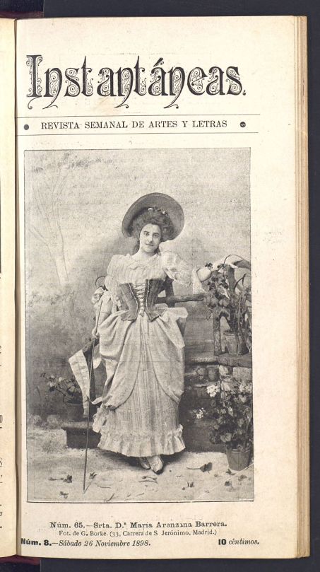 Instantneas : revista semanal de artes y letras del 26 de noviembre de 1898. Nmero 8