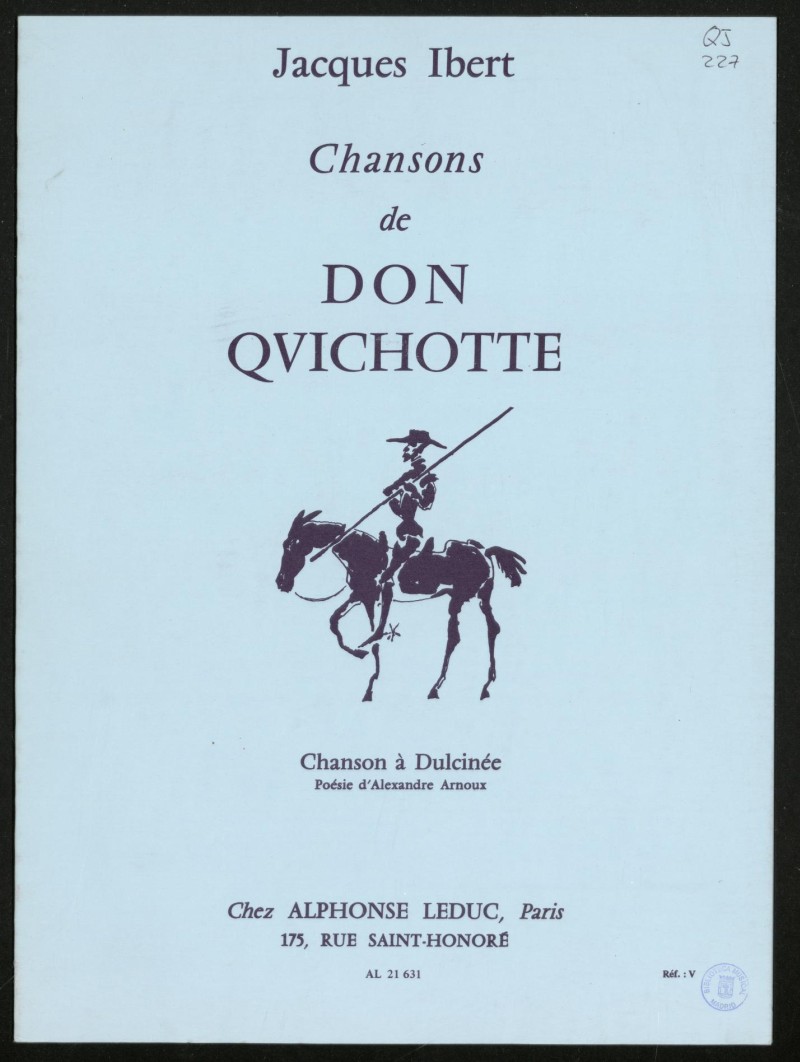 Chansons de Don Qvichotte. 2, Chanson  Dulcine