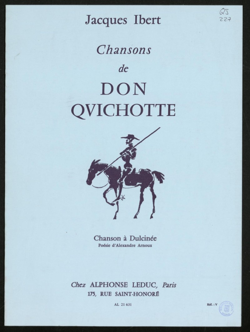 Chansons de Don Qvichotte. 2, Chanson  Dulcine