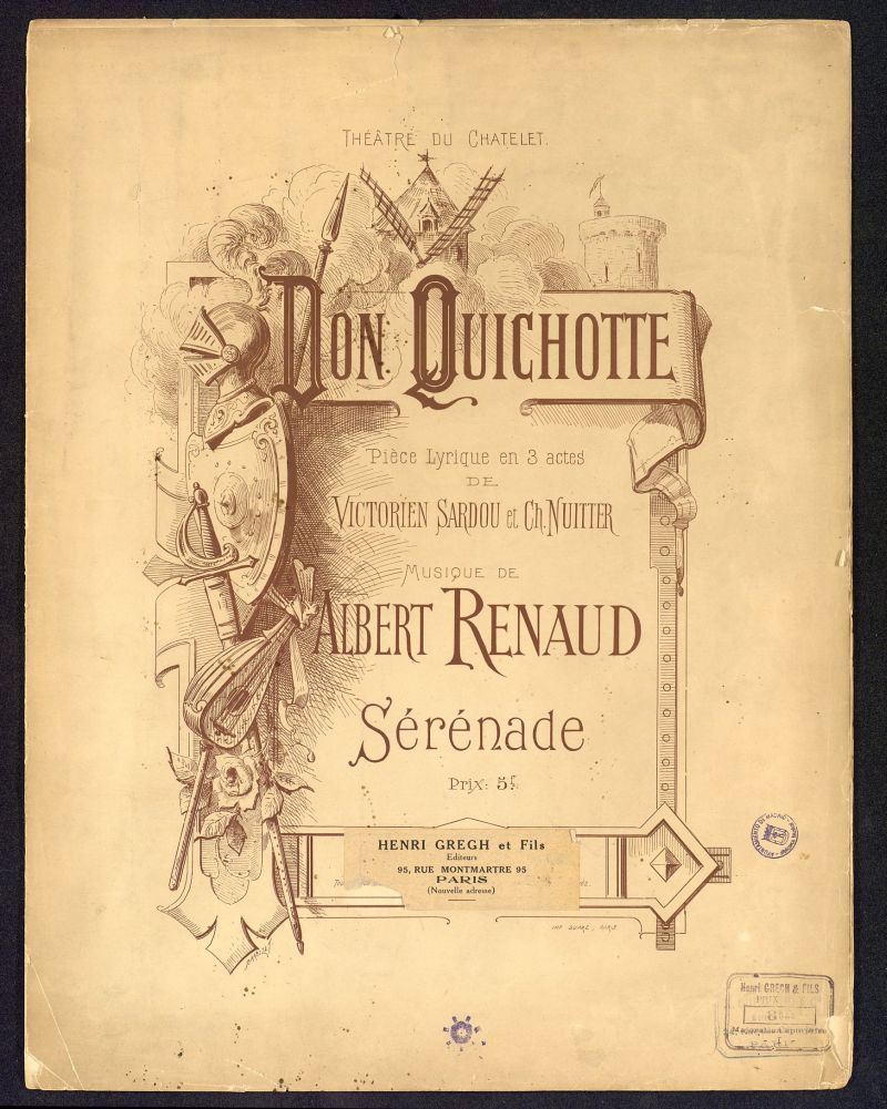 Don Quichotte. Sérénade : pièce lyrique en 3 actes et 20 tableaux