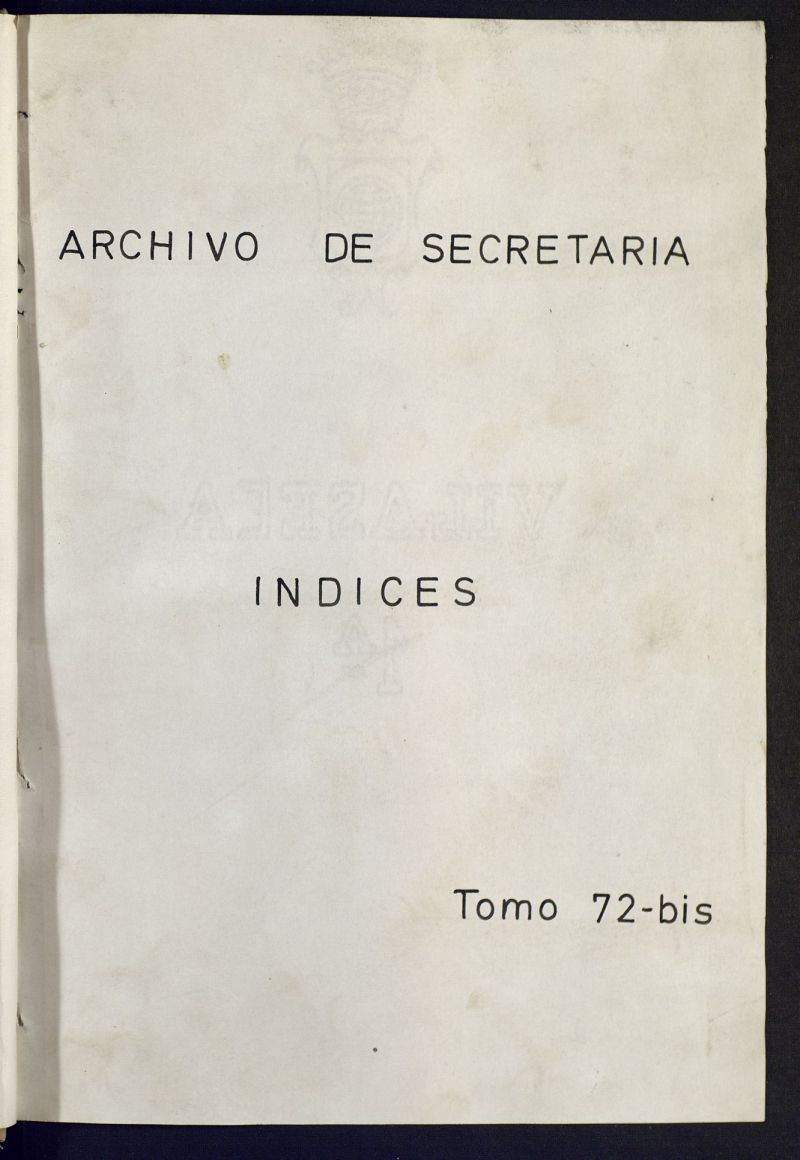 Inventario de Secretara (Tomo 72 bis): Rentas municipales (1881-1897)