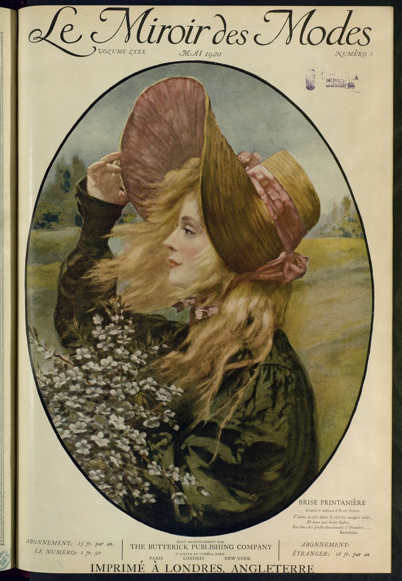 Le Miroir des Modes de mayo de 1920, nº 5