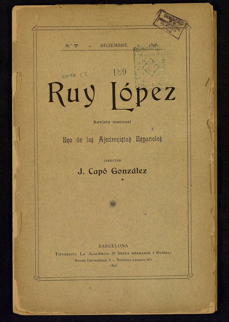 Ruy Lopez de diciembre de 1896, n 7