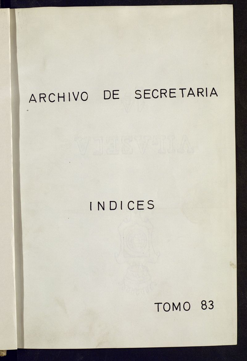 Inventario de Secretara (Tomo 83): Tributos (1262-1898)