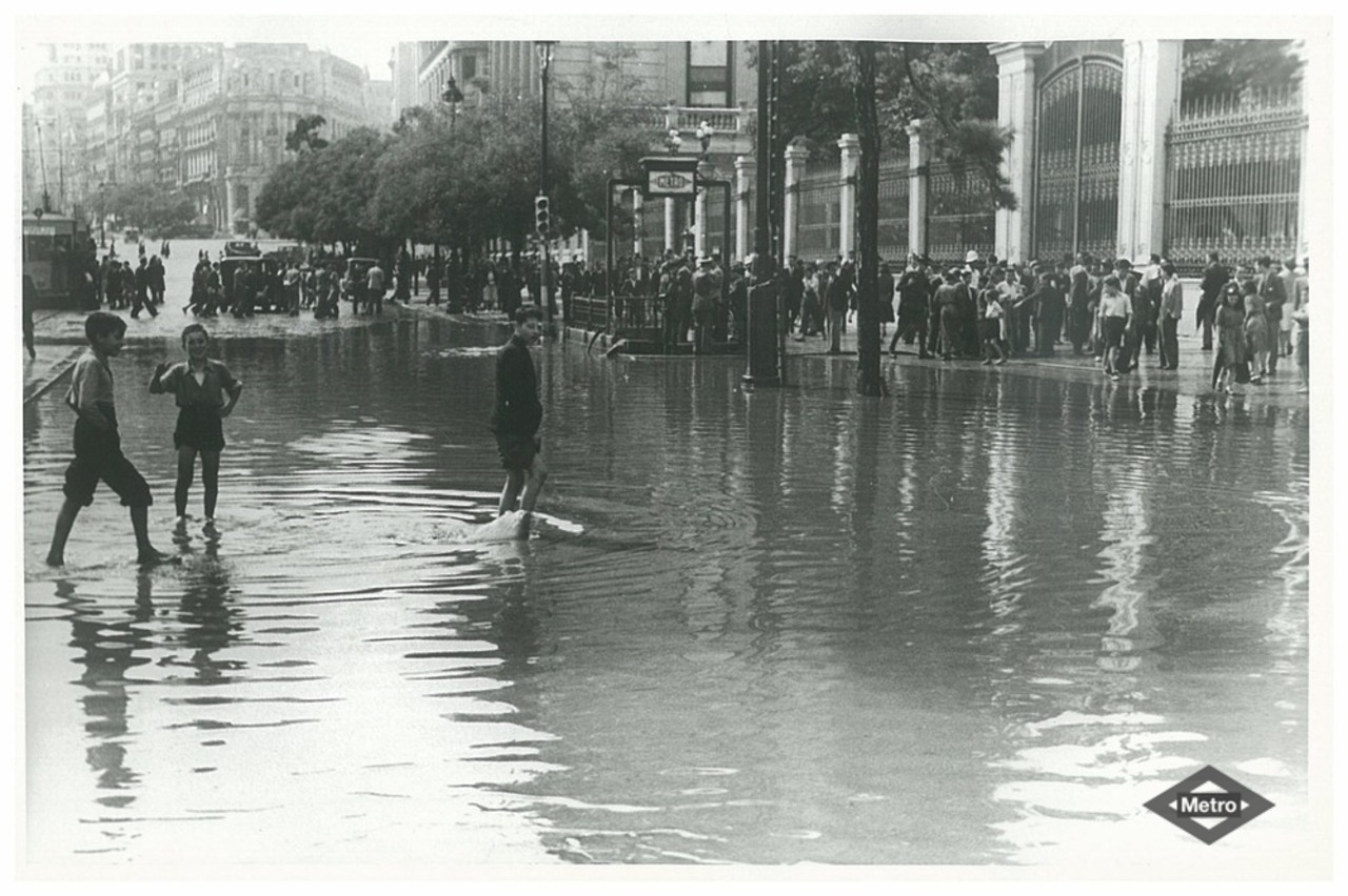 Inundaciones en la Plaza de Cibeles