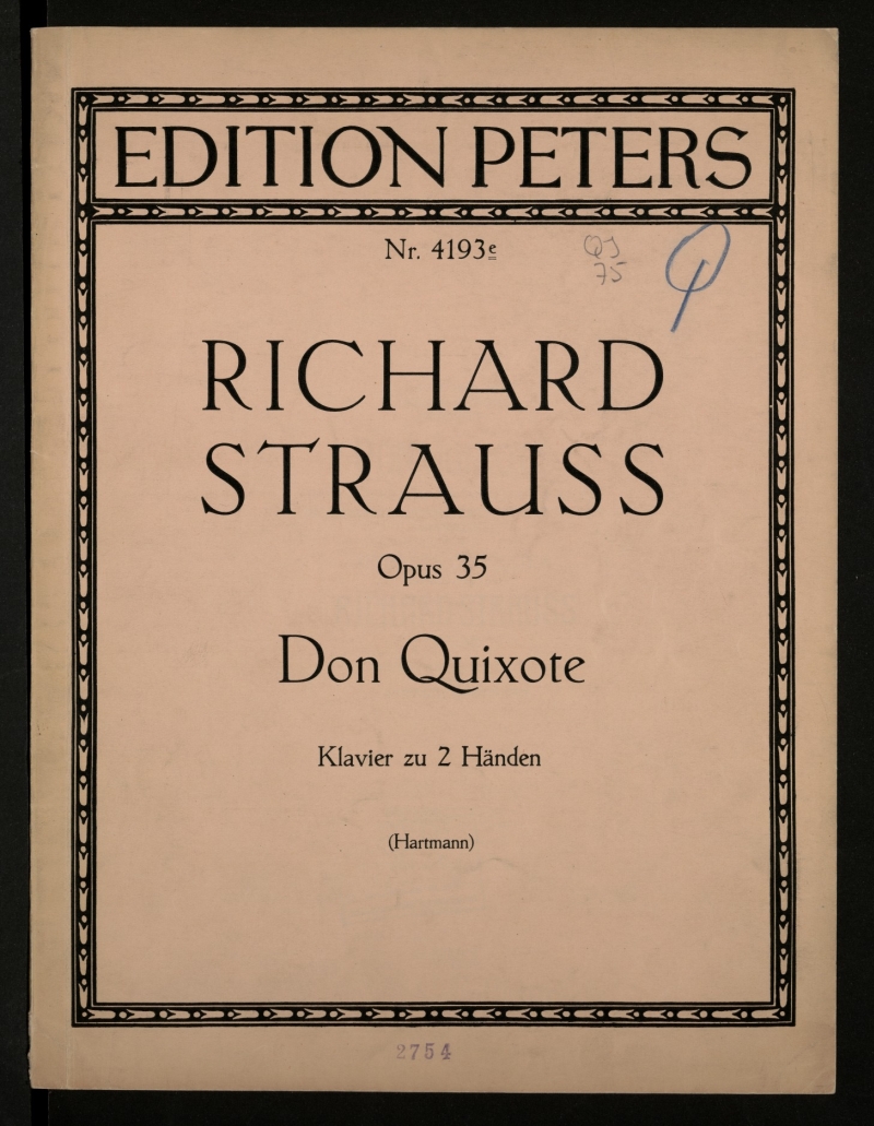 Don Quixote : Fantastische Variationen über ein Thema ritterliche n Characters : für grosses Orchester : op.35