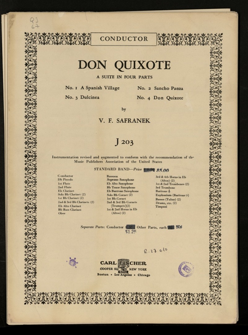 Don Quixote : a suite in four parts