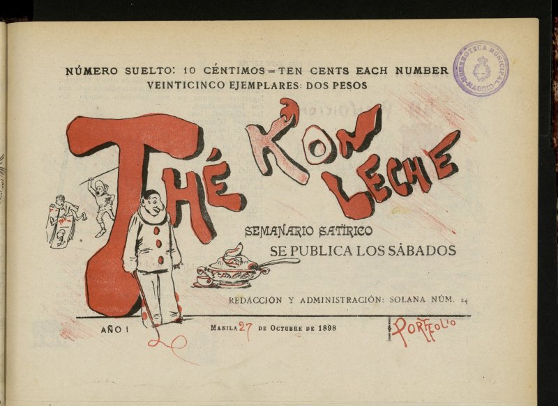 Thé Kon Leche del 27 de octubre de 1898, portfolio