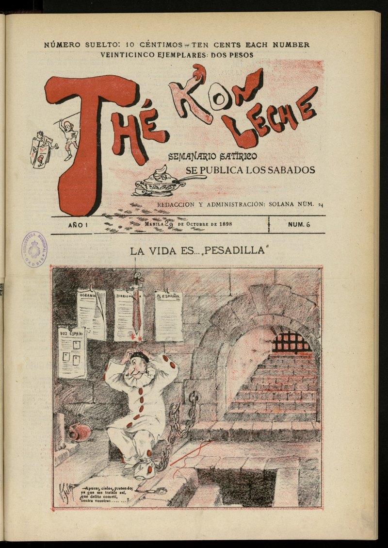 Thé Kon Leche del 29 de octubre de 1898, nº 6