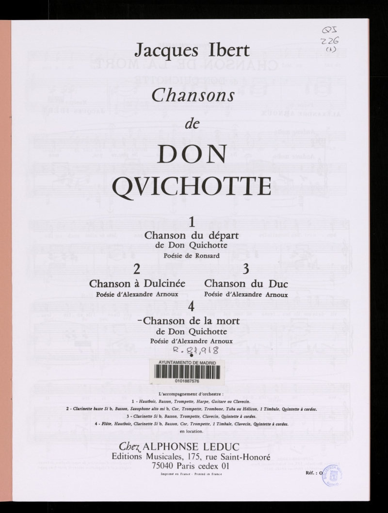 Chansons de Don Qvichotte. 4, Chanson de la mort de Don Quichotte