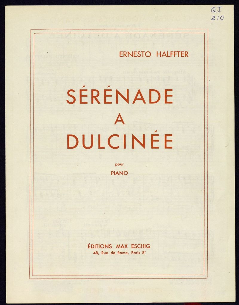 Srnade a Dulcine : pour piano