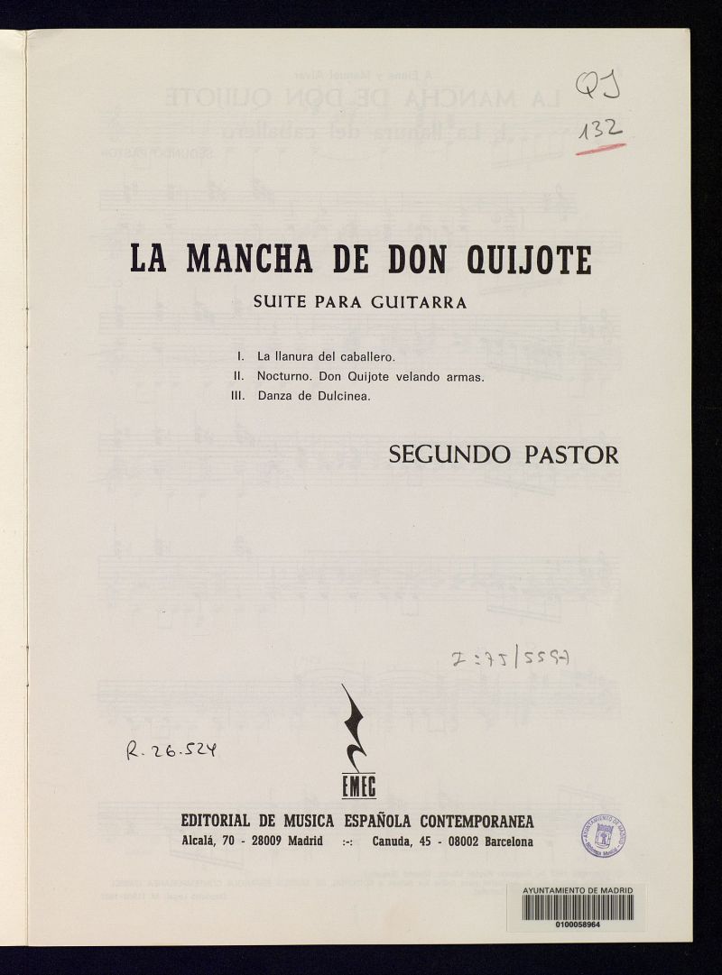 La Mancha de Don Quijote : suite para guitarra