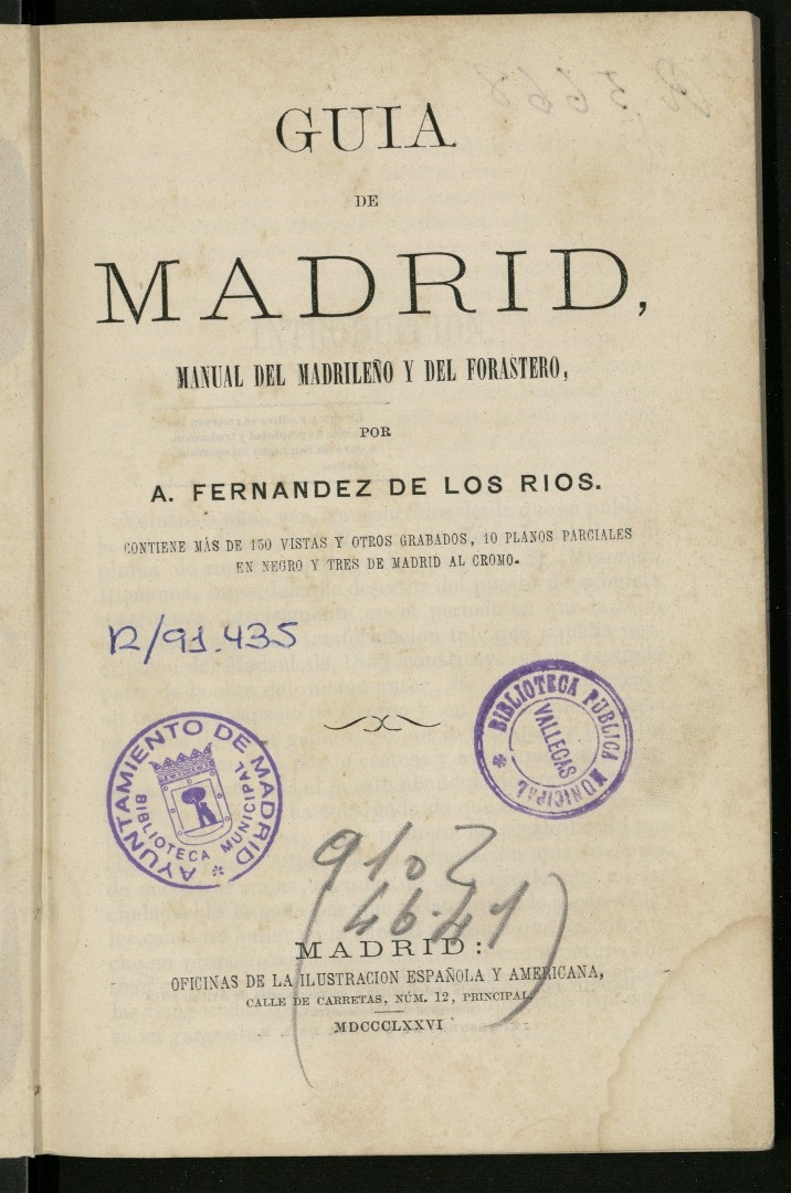 Guía de Madrid : manual del madrileño y del forastero