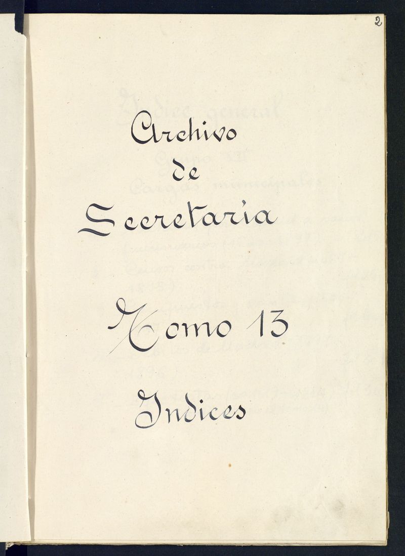 Inventario de Secretara (Tomo 13): cargas municipales (1467-1898)
