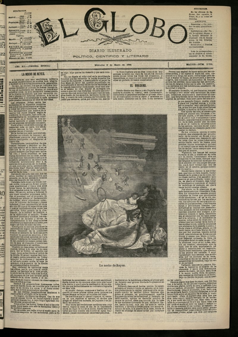 El Globo : diario ilustrado del 6 de enero de 1886, n 3722