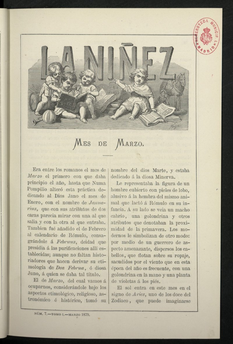 La Niez, tomo I de marzo de 1879, n 7