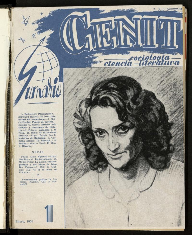 Cenit : revista mensual de Sociologa, Ciencia y Literatura de enero de 1951, n 1