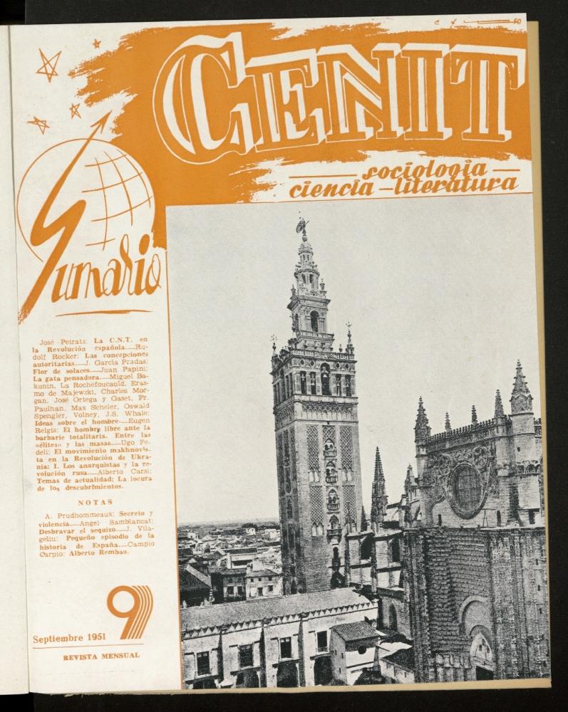 Cenit : revista mensual de Sociologa, Ciencia y Literatura de septiembre de 1951, n 9
