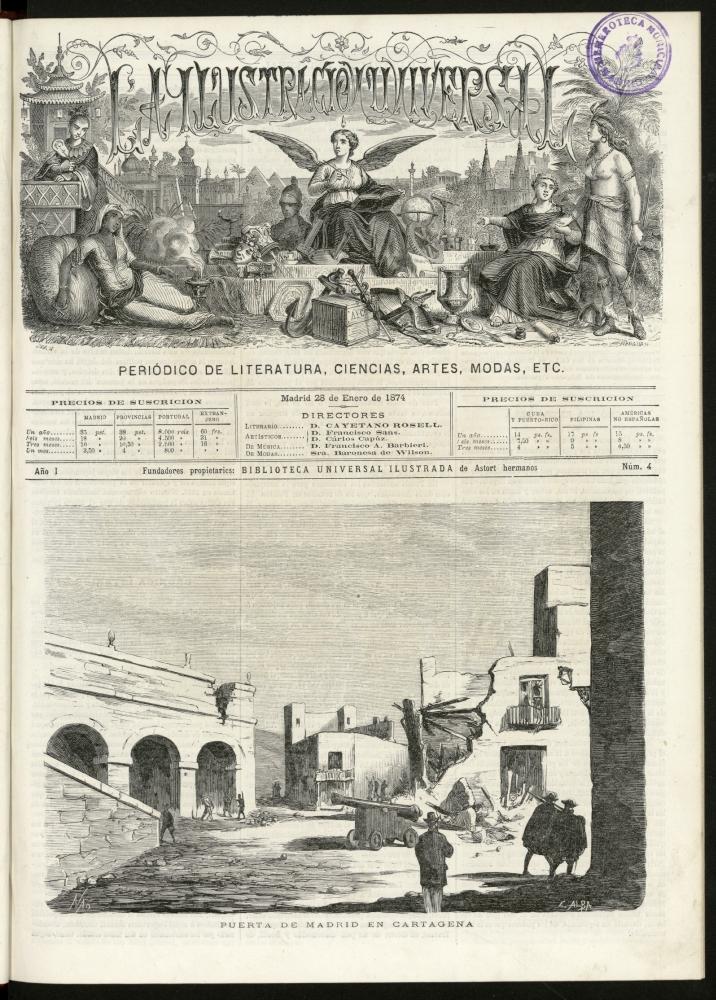 La Ilustracin Universal : peridico de literatura, ciencias, artes, modas, etc. del 28 de enero de 1874, n 4