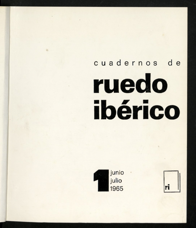 Cuadernos de Ruedo Ibrico de junio-julio de 1965, n 1